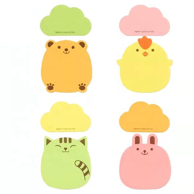 Custom Cute Shape Sticky Note Pads Portable Self-Adhesive Memo Pads Magnetic Feature School Office Gift Use Loose Leaf Paper