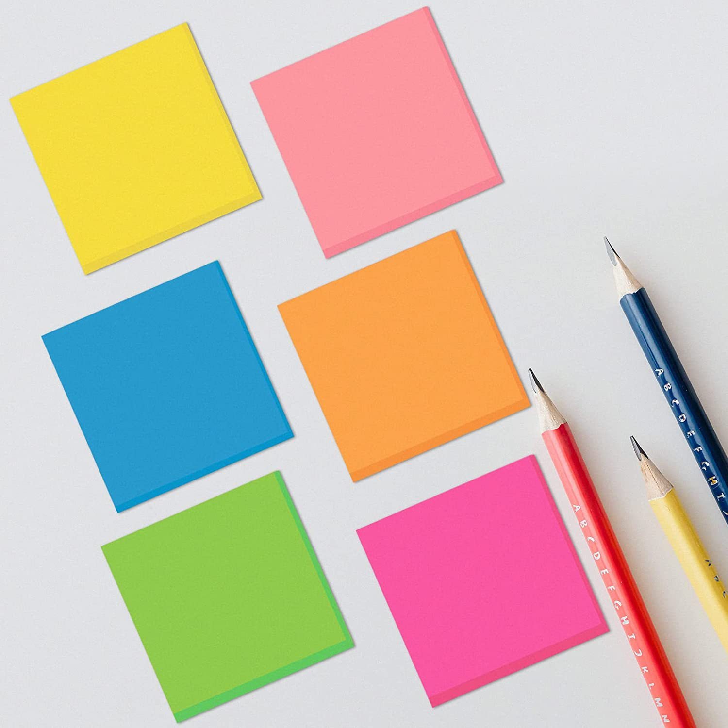 Hot sale neon 5 colors 76x76 500 sheets sticky note paper memo Customizable Factory direct supply Wholesale