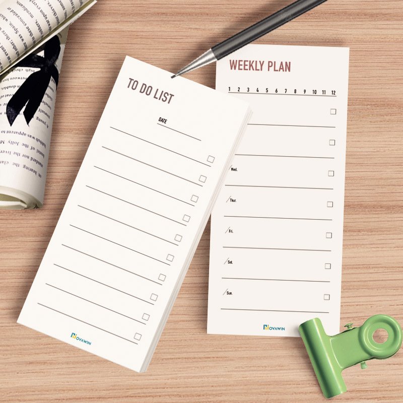 Simple Day Plan Book Creative Portable Week Plan Punch Card Memo pad Study Notebook 50 Sheets