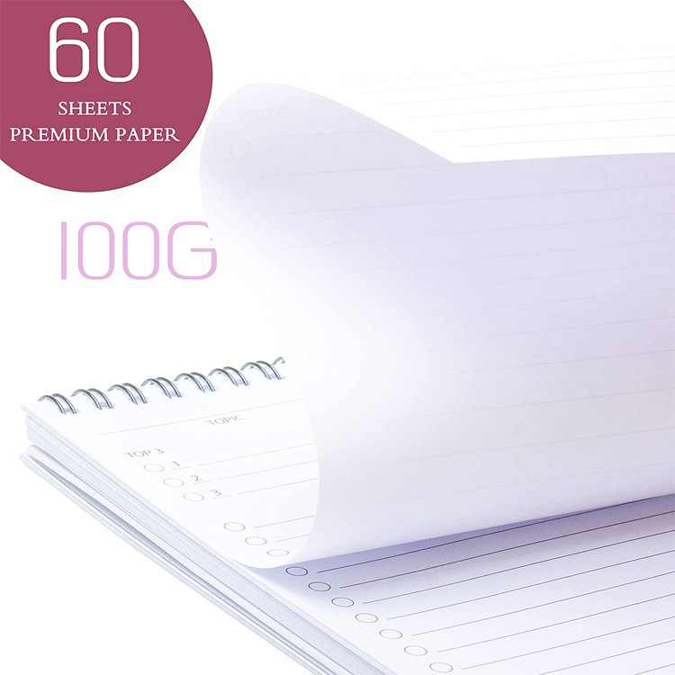 Custom Logo Printed Daily Weekly Memo Pad Planner To Do List Notepads With Spiral