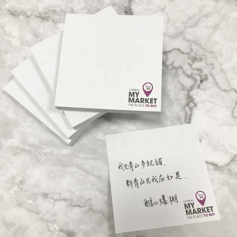 Wholesale Custom 3x3 Inches Sticky Note Custom Logo Hotel Memo Pad for Business Promotion for School Office Use Paper Material