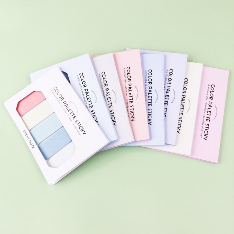 100pieces/pack message Notepad Color Gradient Sticky Notes with Cover Small Note Color Gradient Note Sticker