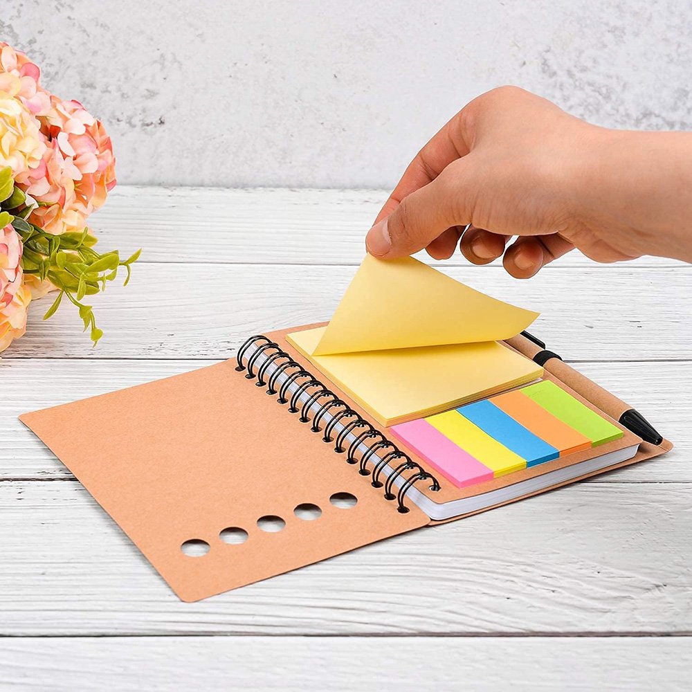 Factory Wholesale Memo Notebook Notepad Set Stationery School Supplies Journal Sticky NoteBook Memo Pad Set