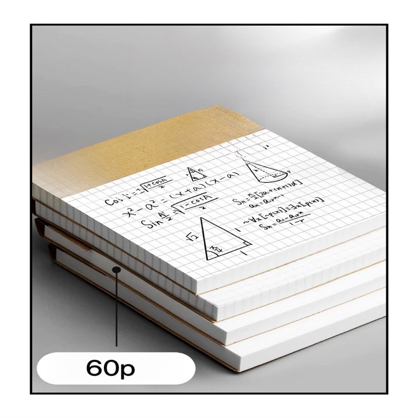 Custom Kraft Paper Notepad Primary Junior High School Students High-Appearance White Line Squares Can Be Torn Office Exam