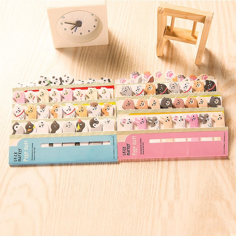 Creative Animal Note Sticky Kawaii Cute Paper Loose Leaf Notes Memo Note Set Memo Pads