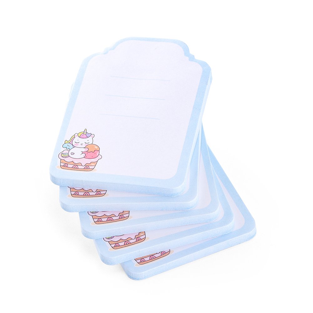 Notepads Custom Logo Printed Lovely School Paper Stickers Index Sticky Note Irregular Cartoon Pattern Die Cut Sticky Note