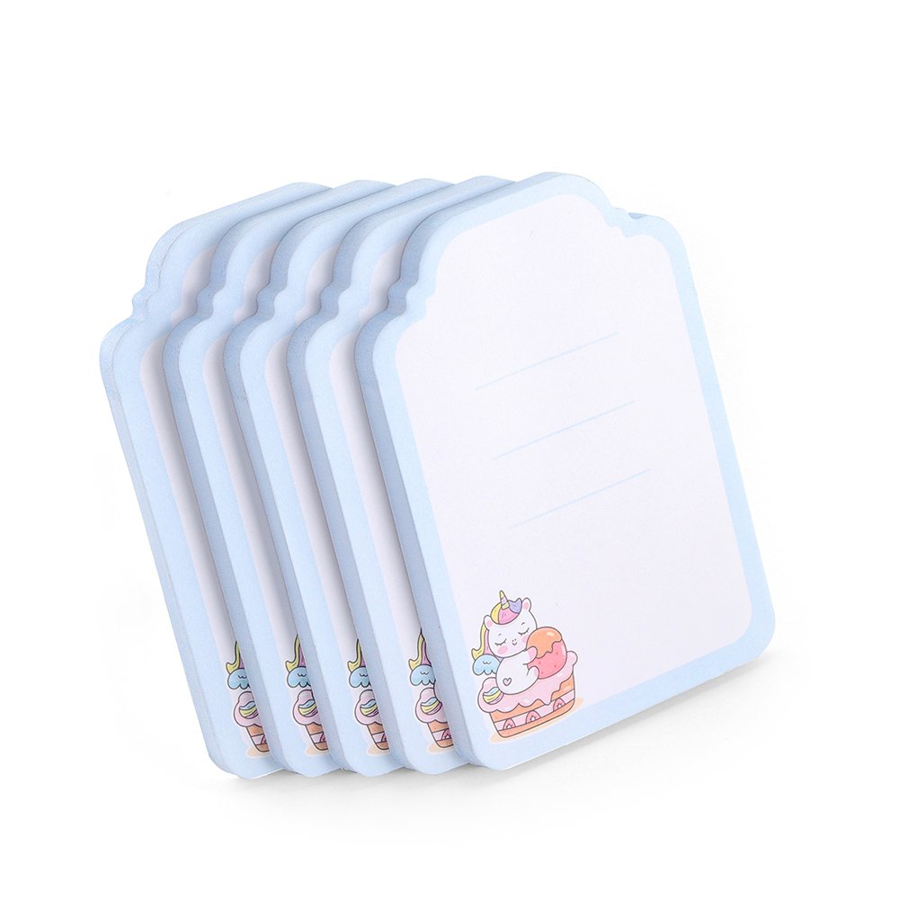 Notepads Custom Logo Printed Lovely School Paper Stickers Index Sticky Note Irregular Cartoon Pattern Die Cut Sticky Note