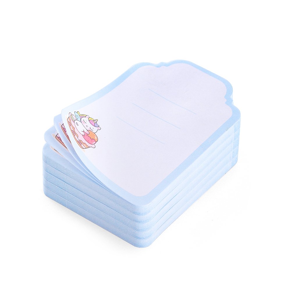 Notepads Custom Logo Printed Lovely School Paper Stickers Index Sticky Note Irregular Cartoon Pattern Die Cut Sticky Note