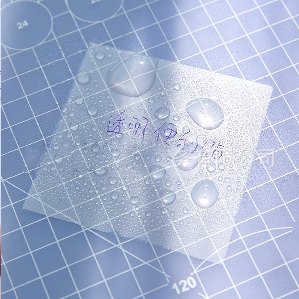 50 sheets Custom Transparent PET Clear Sticker Notes Sticky Memo Pad White Clear Notepads School Supplier YIWU Stationery