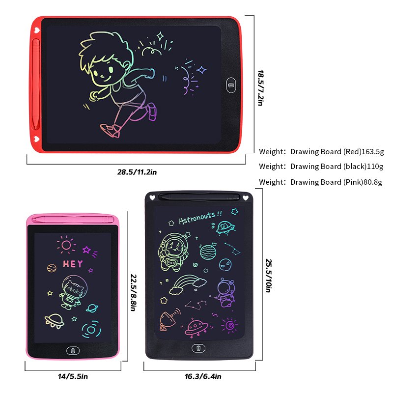 12 Inches Three sizes"New hot-selling electronic digital LCD writing board Drawing board Graphic children's art writing board
