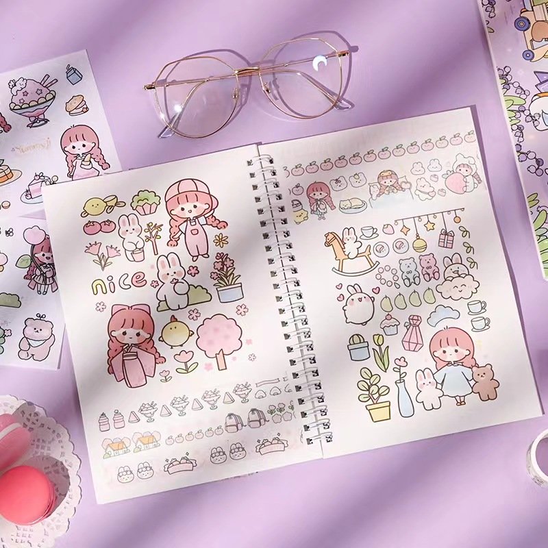 Kawaii Memo Pads Cute Colourful Paper Tablet Notebook and Sticky Notes with Magnetic Feature for Kids School Office and Gift