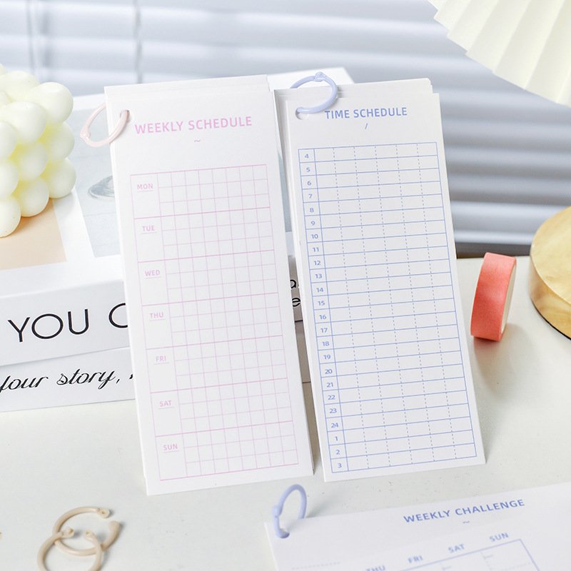 Classic office school agenda planner memo pad top ring weekly monthly time schedule note pad stationery customize 10 sheets/pad