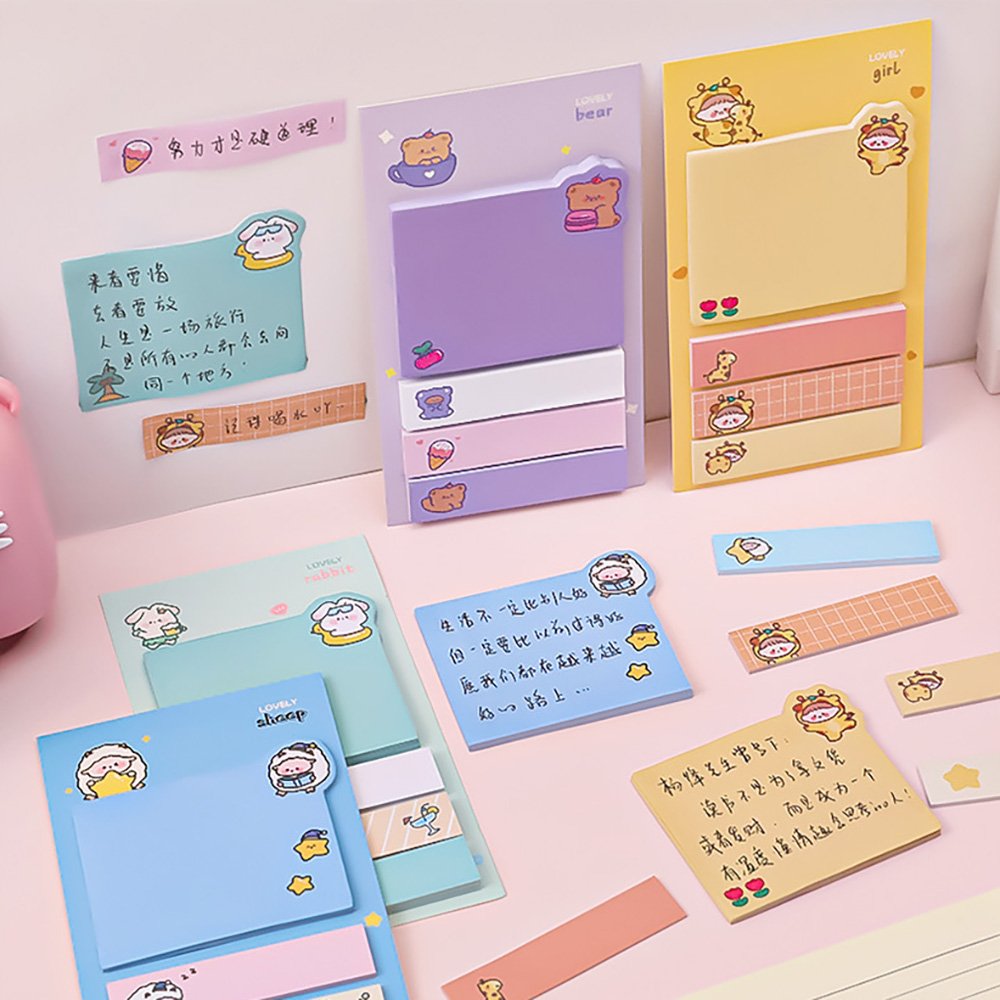 Cheap Price Sticky Notepad Memo Pads Office School Supplies Daily Monthly Sticky Note Pad Custom Stationery Sticky Book