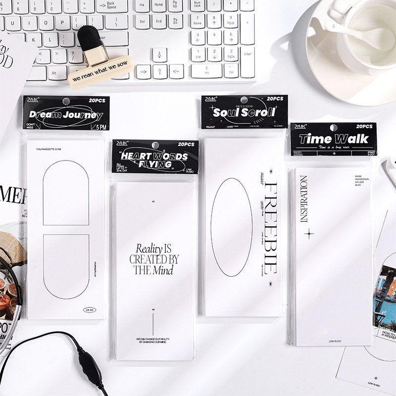 20 sheets per package letterhead sentiment note paper non-adhesive material paper simple diy handbook stickers collage card
