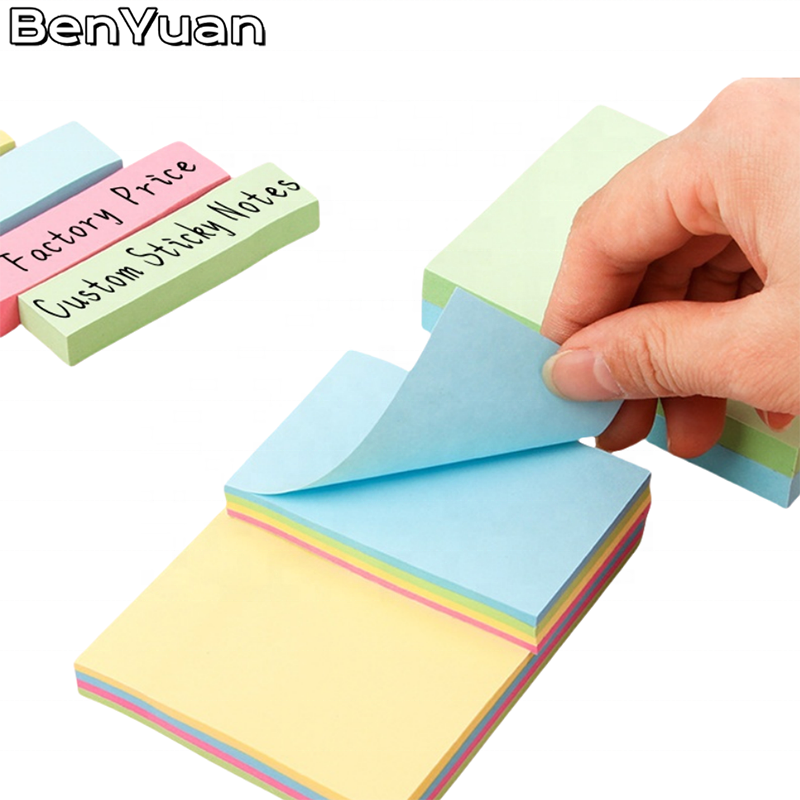 Wholesale Fluorescent Sticky Notes Custom Factory Price Notepad Stationery School Supplies Memo Pads Stationery For Office