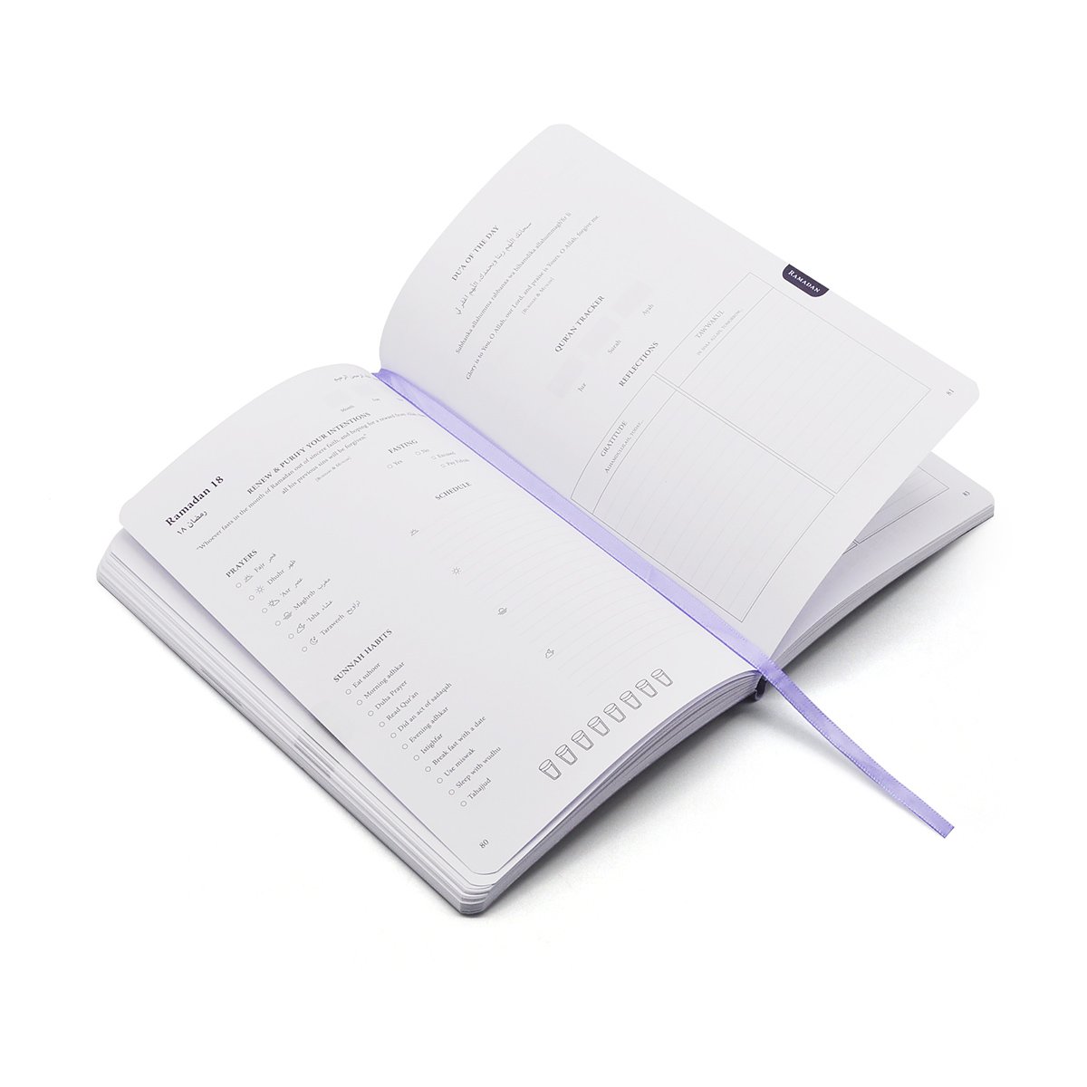 2021Stock Jame Books Printing Business PU Leather Hardcover Embossing Notebook Ramadan Decorations Travel Planner With Ribbon