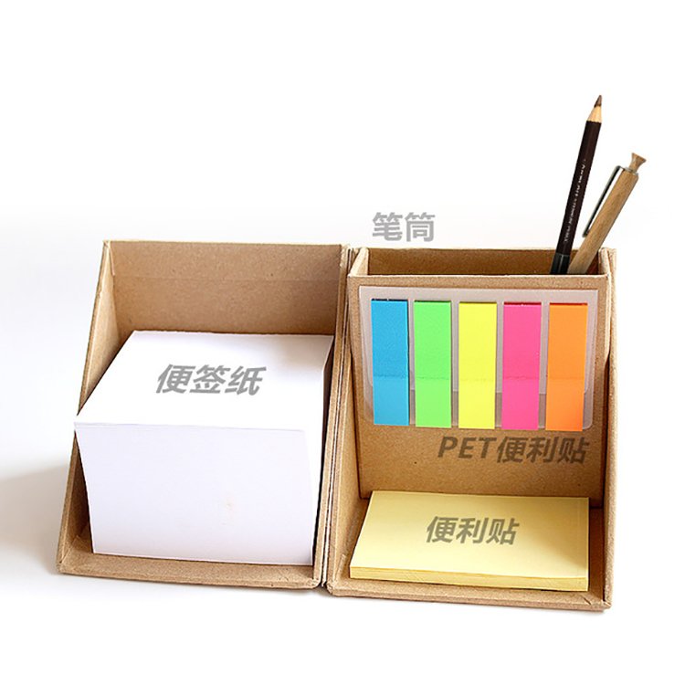 New Arrival Custom Design Cube Shape Sticky Note Pad Pen holder Set