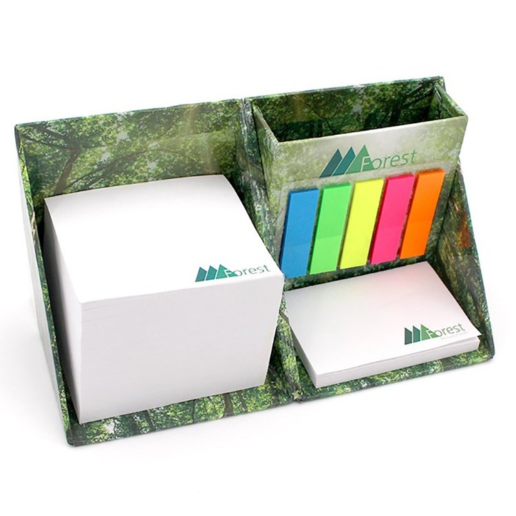 New Arrival Custom Design Cube Shape Sticky Note Pad Pen holder Set