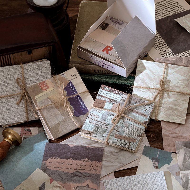 New Design 100pcs/pack Vintage Series Paper Momo Sticky Scrapbooking Notes Student Favor DIY Unique Gift Decoration 12models