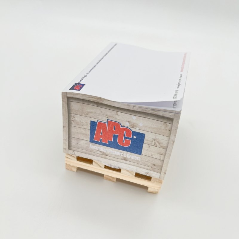 Custom Logo Paper 4 Side Printing Memo Cube Sticky Notes Memo Pad Cube Sticky Note With Wooden Pallet Sticky Notes Cube