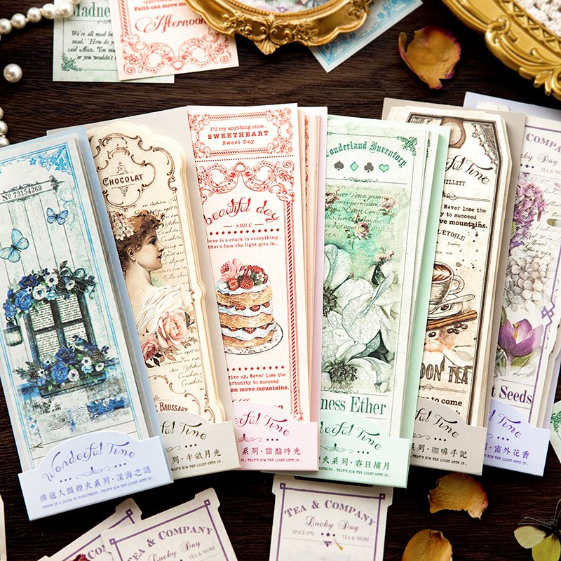 24pieces/pack Scrapbook Card paper Hug Human Fireworks Series Notebook DIY Material Decoration Retro Artistic 6 Models