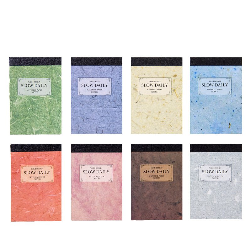 50pcs/pack Material Book Slowly Everyday Series Mini Handbook Material Decorative Collage Stickers Stickers