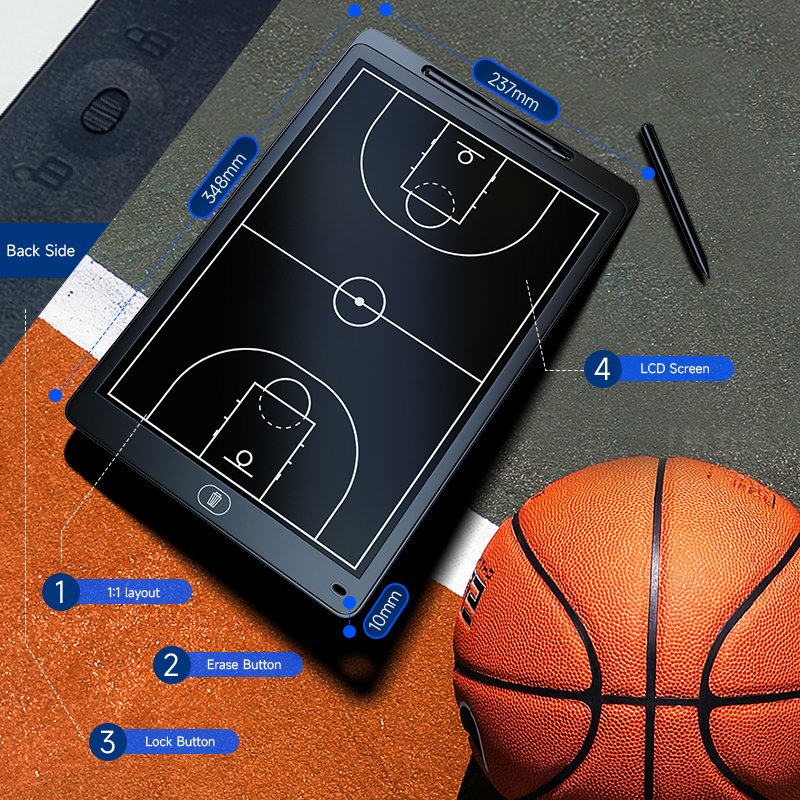16-inch Electronic Sports Tactical Guidance Digital Writing Board for Basketball Games - Drawing Board - LCD Writing Board