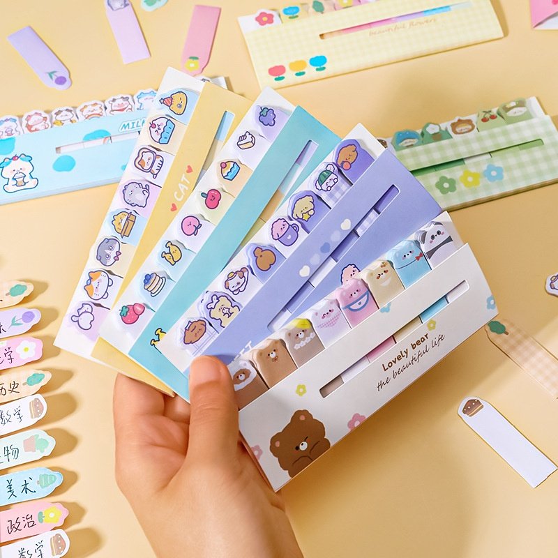 Cartoon kawaii animal printing memo pad school kids sticky notes custom set