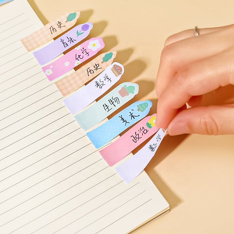 Cartoon kawaii animal printing memo pad school kids sticky notes custom set