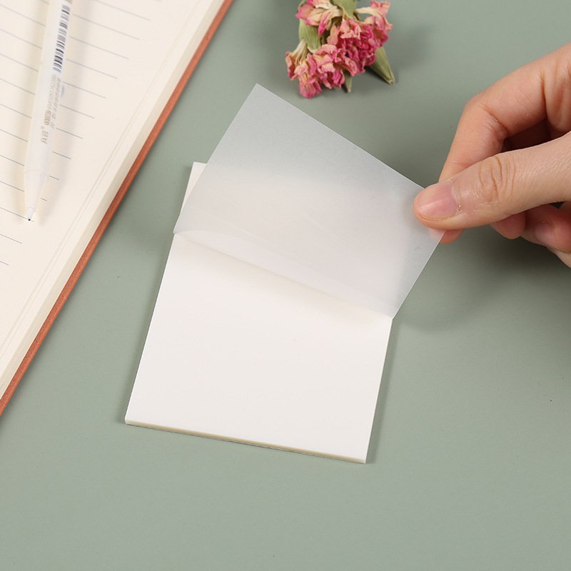 7.5*7.5cm 50sheets per pack Plastic Ins Style Simple N-time Color Transparent PET memo pads