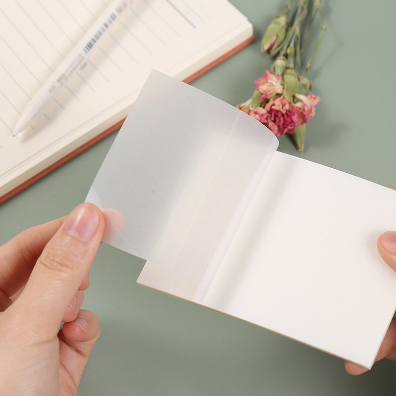 7.5*7.5cm 50sheets per pack Plastic Ins Style Simple N-time Color Transparent PET memo pads