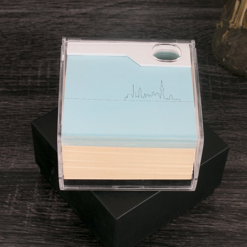 Business Gift Customized Carving City Building Block 3D Memo Pads Note Paper