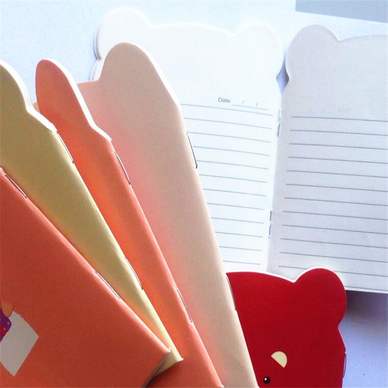 Cute Bear Cat Animals Design Notebook Students Diy Mini Travel Diary Note Pad Message Memo A6 Book Girl Kawaii Gift