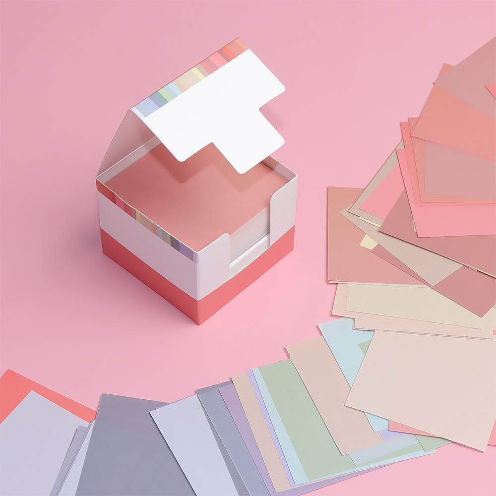 Custom non sticky note pad Blank Memo Bright Colorful Note Cube Not Sticky Origami Paper 150 Sheets/Pack