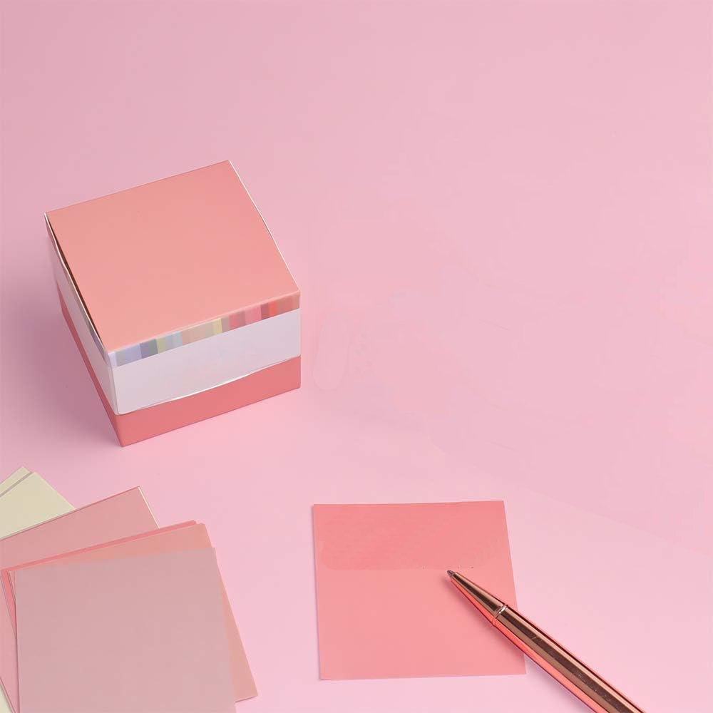 Custom non sticky note pad Blank Memo Bright Colorful Note Cube Not Sticky Origami Paper 150 Sheets/Pack