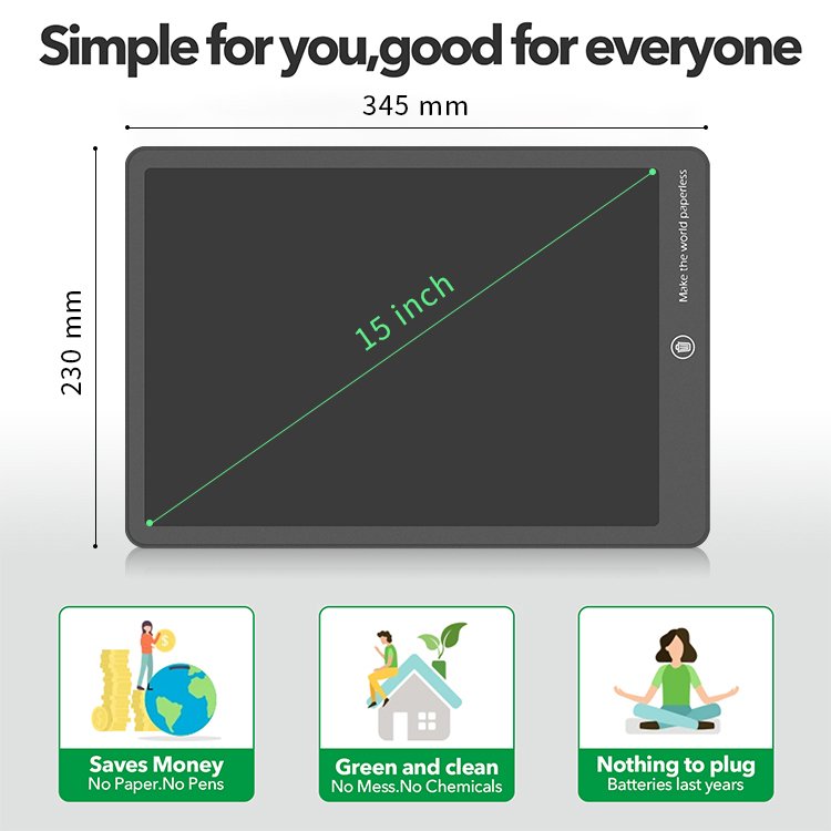 Wholesale 15 Inch Kids Digital Drawing Board Graphic Memo Pad Erasable Lcd Writing Tablet