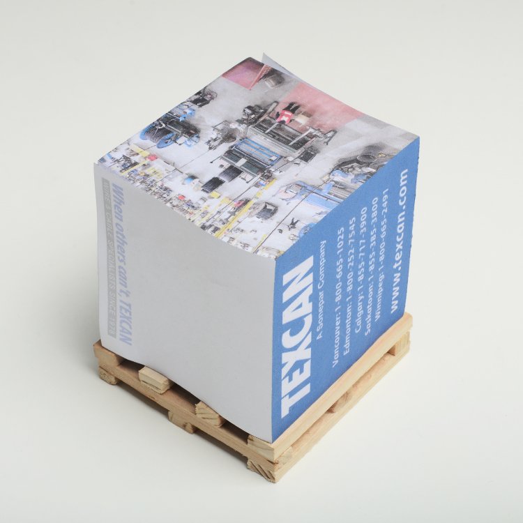 Promotional Paper Cube Memo Pad Personalized Wooden Pallet Sticky Notes with Logo
