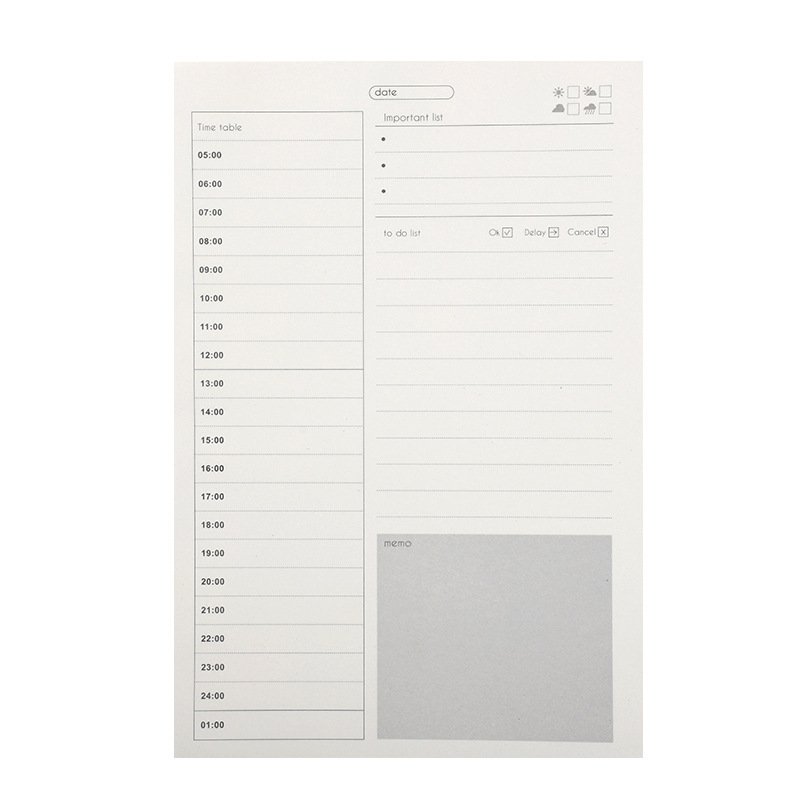 Week Planner Pad with Tear Off Shopping List Plan Daily Check List 25p Dinner List for Work Life Record Notepad Memo Pad