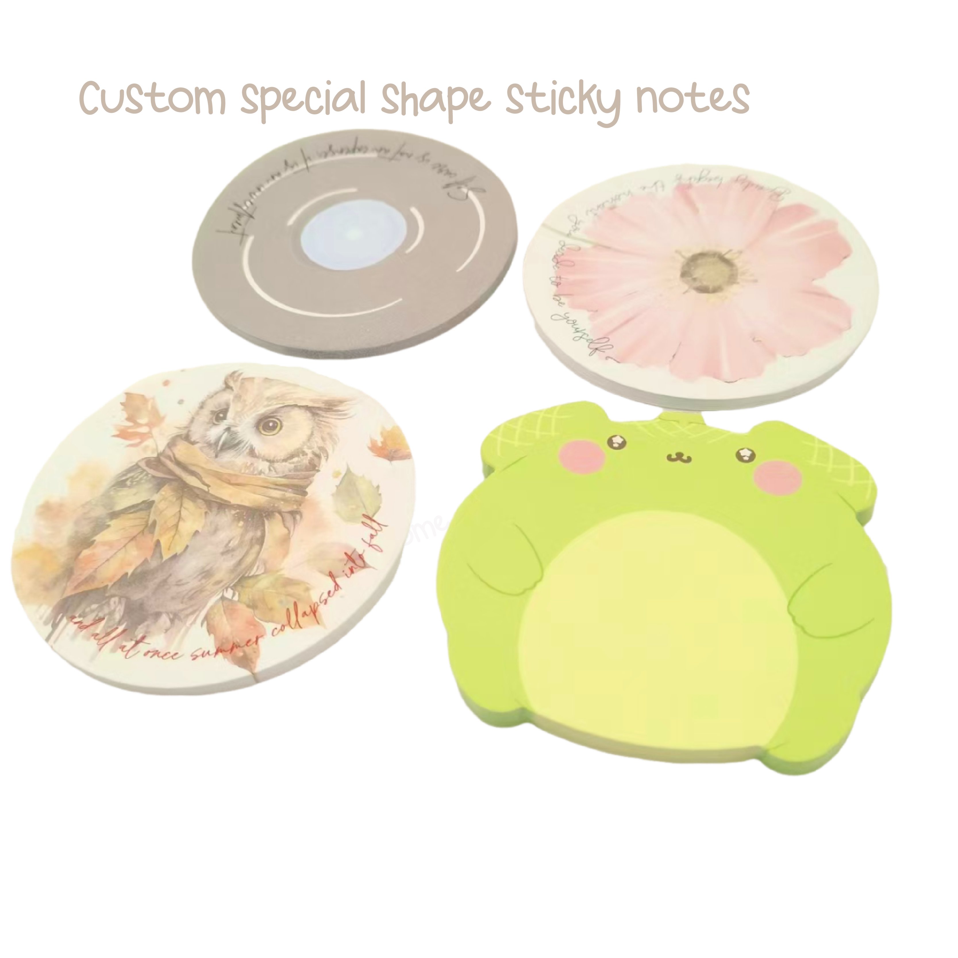 Custom Logo Printed notepad Fashion Lovely Cartoon Sticky Notes Customizable Square Memo Pad For Stationery note pads with logo