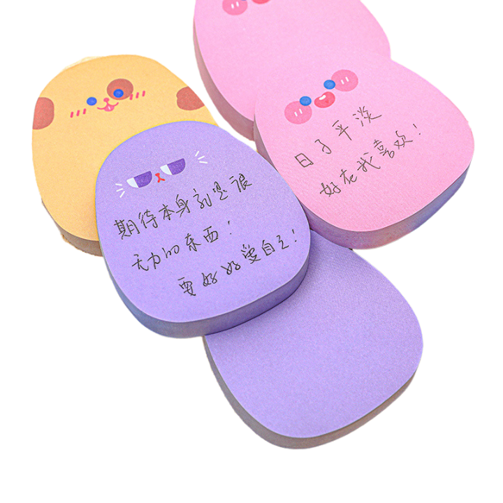 Custom Logo Printed notepad Fashion Lovely Cartoon Sticky Notes Customizable Square Memo Pad For Stationery note pads with logo