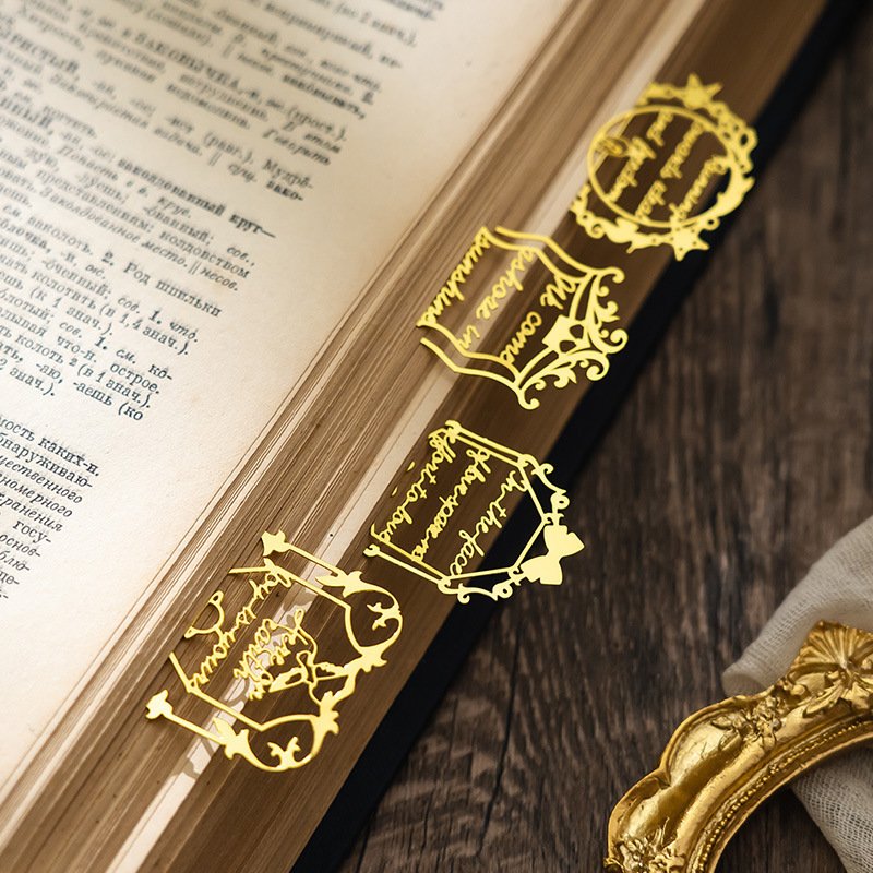 English metal bookmark Hollow out high-end student book clip Creative Reward Gifts Graduation Commemorative Gifts