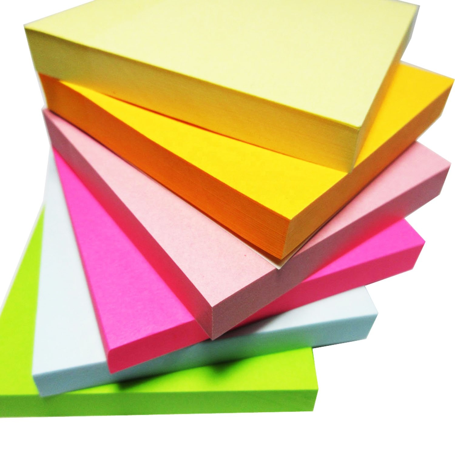 China factory wholesale office desktop 7.5 cm 3 inch square shaped self adhesive stick note cute memo pad custom sticky notes