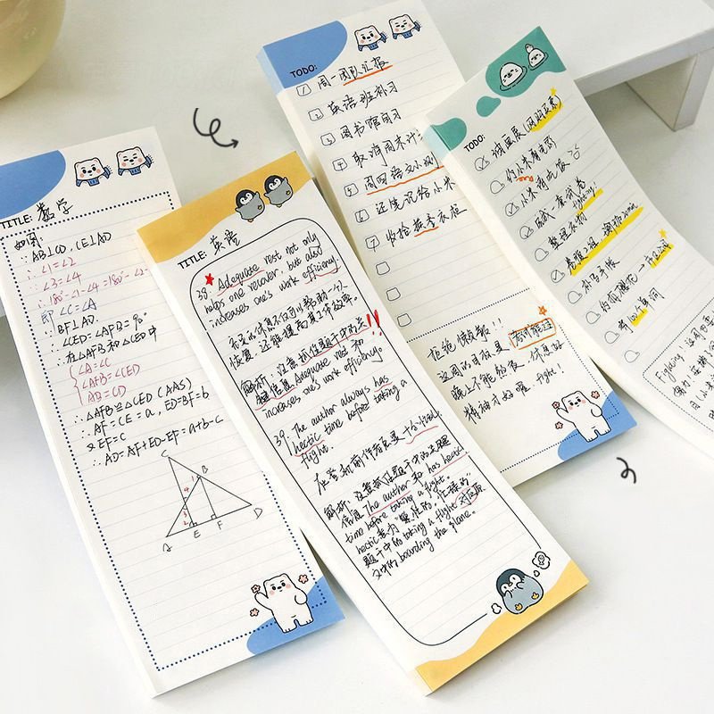Manufacturer Reusable To Do List Kawaii Anime Sticky Notes Transparent Lined Custom Sticky Notes Paper Memopad