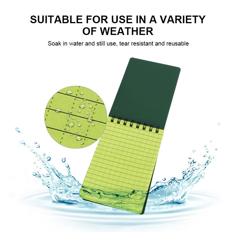 Hot Sale Customized Mini Spiral Notepad 3"x 5" All Weather Waterproof Pocket Notebook Custom Memo Pads