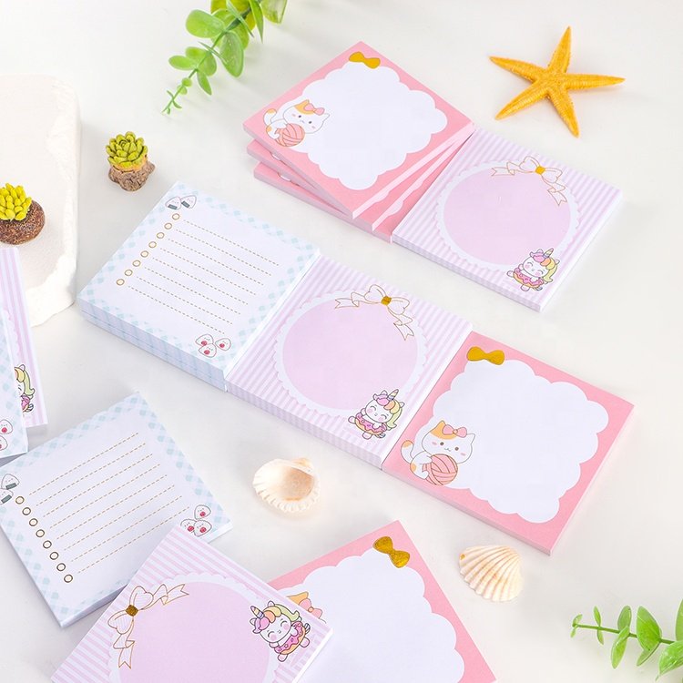 Exquisite Patterns Fashion Lovely Sticky Notes Custom Printing Memo Pad Girlish Note Pad Cute Sticky Note