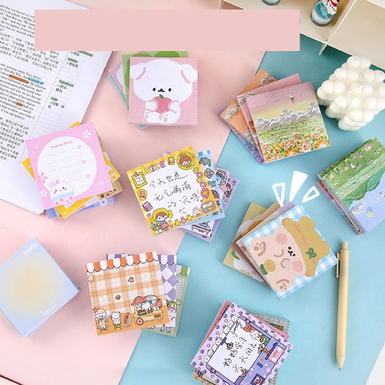 Exquisite Patterns Fashion Lovely Sticky Notes Custom Printing Memo Pad Girlish Note Pad Cute Sticky Note