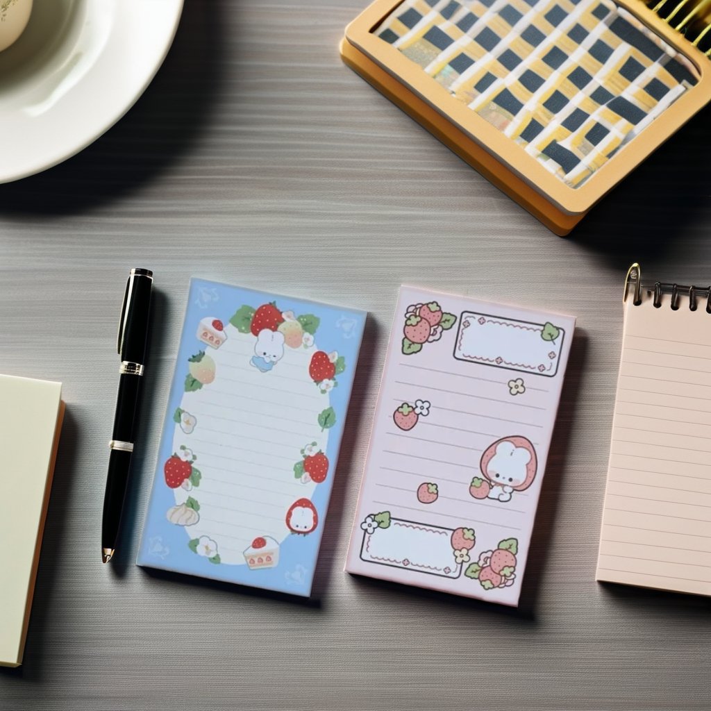 Factory Price Promotional A6 A5 Mini Memo Pad Sticky Note Planner Notepad Custom Logo For Girl As Gift Set