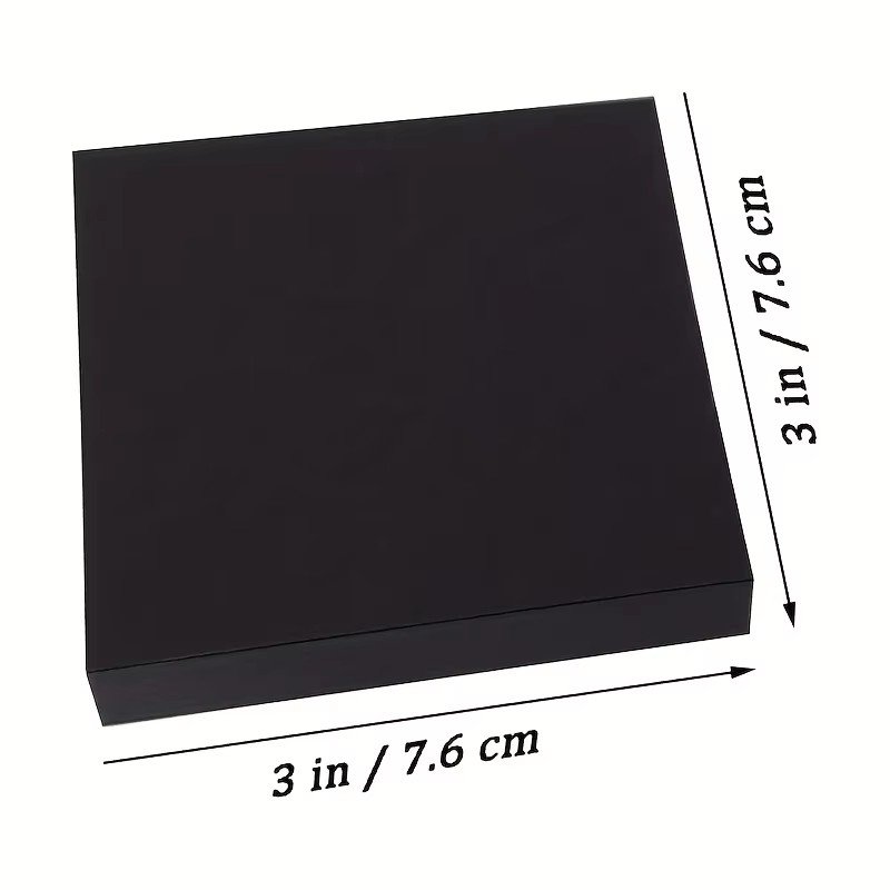 5 PCS,250 Sheets Sticky Notes Self-Stick Notes Black for Office School Home Supplies 5 Pads, 50 Sheets/Pad