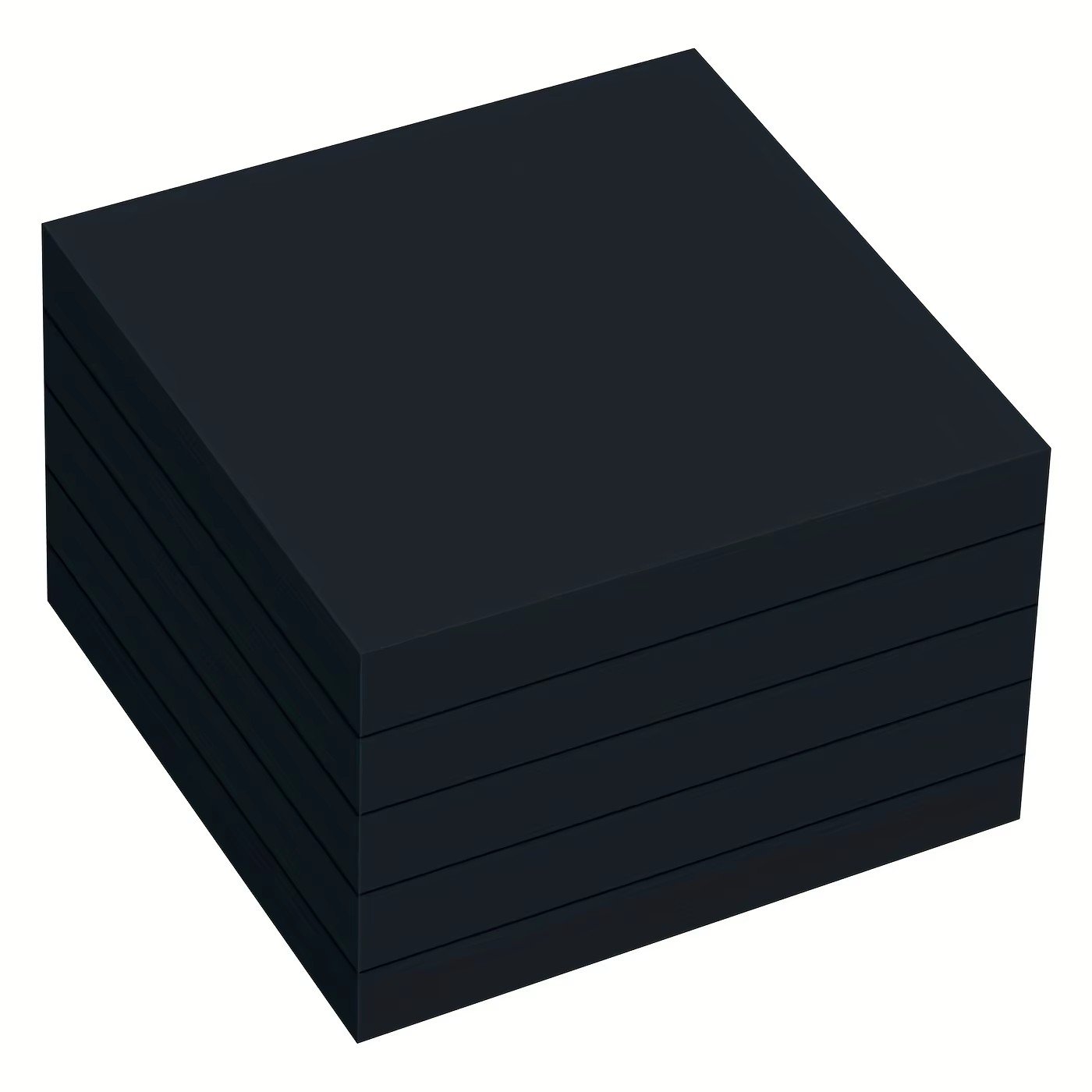 5 PCS,250 Sheets Sticky Notes Self-Stick Notes Black for Office School Home Supplies 5 Pads, 50 Sheets/Pad