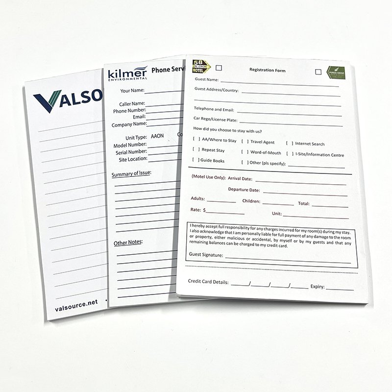 Custom Printed Personalised A4 A5 Office Business Conference Stationery Notepad Writing Paper Note Memo Pads With Logo
